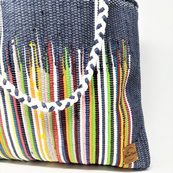 Beautiful Tote Beach Bag - Made from Recycled Fabrics - From Egypt - Picture 2 of 3